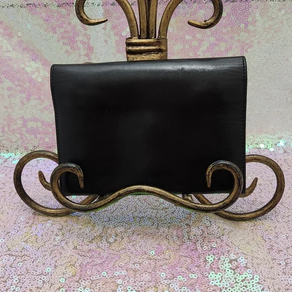 Christian Dior Black Leather Compact Wallet - Picture 3 of 13